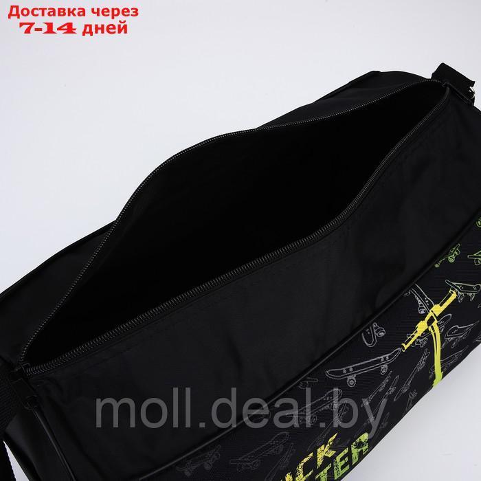 Сумка спортивная Самокат, 40 см х 24 см х 21 см, цвет черный - фото 5 - id-p209816042
