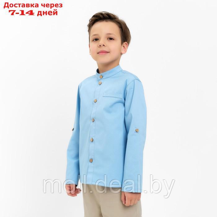 Рубашка джинсовая детская KAFTAN р. 32 (110-116 см), голубой - фото 1 - id-p209816043