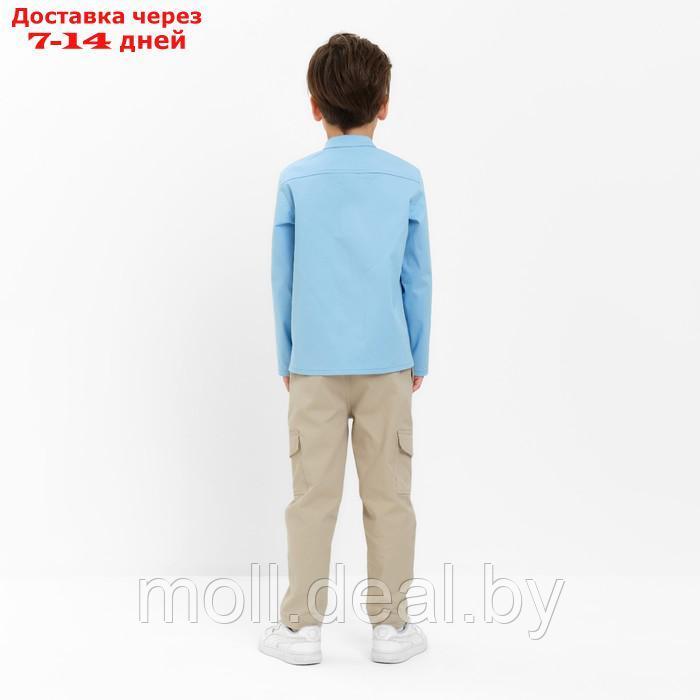 Рубашка джинсовая детская KAFTAN р. 32 (110-116 см), голубой - фото 3 - id-p209816043