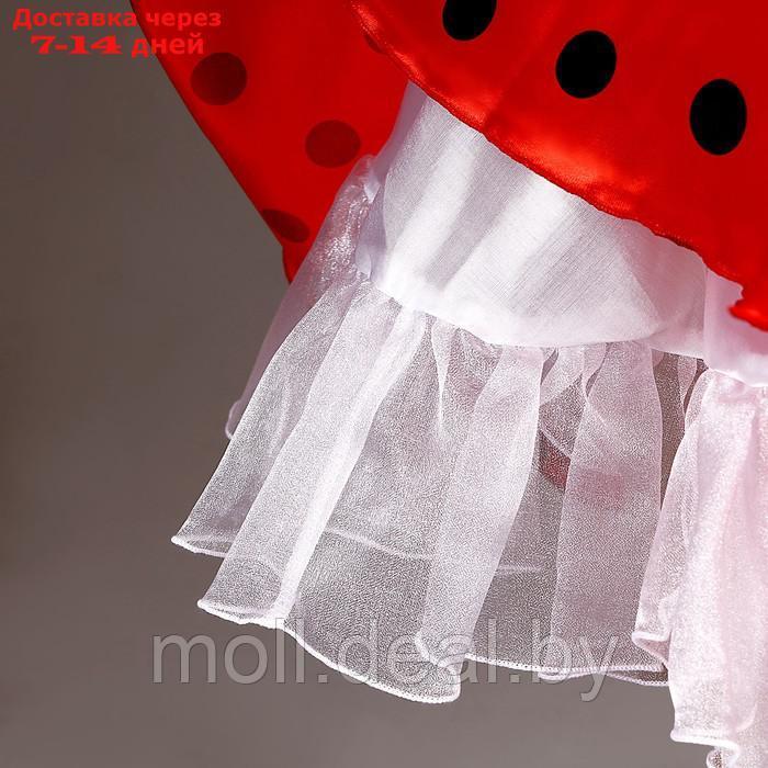 Карнавальная юбка для вечеринки красная в черный горох,повязка,рост122-128 - фото 8 - id-p209815059
