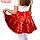 Карнавальная юбка для вечеринки красная в черный горох,повязка,рост134-140, фото 2