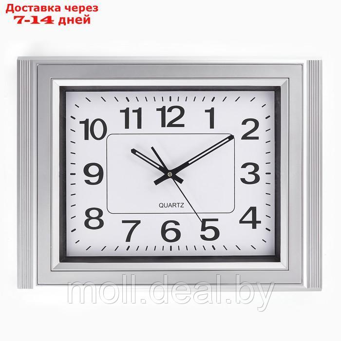 Часы настенные, серия: Классика, "Металлик" плавный ход, 29 x37 см,1 АА, 51 х 4 х 39 - фото 1 - id-p209814093