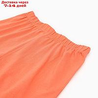 Комплект (футболка/шорты) для девочки, цвет зеленый/коралл, рост 122-128 см