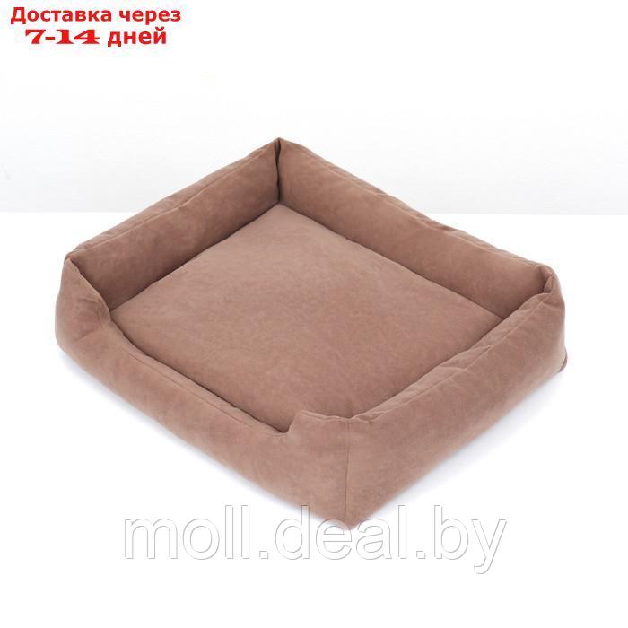Лежанка-диван с двусторонней подушкой, 53 х 42 х 11 см, коричневая - фото 3 - id-p209823047