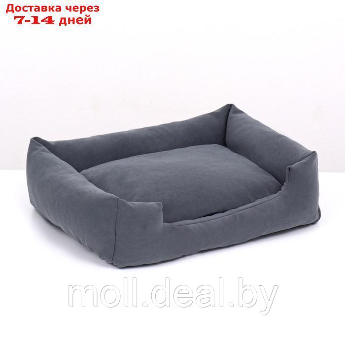 Лежанка-диван с двусторонней подушкой, 45 х 35 х 11 см, серая - фото 1 - id-p209823053