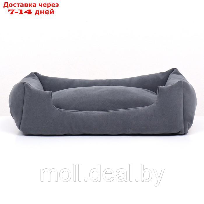 Лежанка-диван с двусторонней подушкой, 45 х 35 х 11 см, серая - фото 2 - id-p209823053