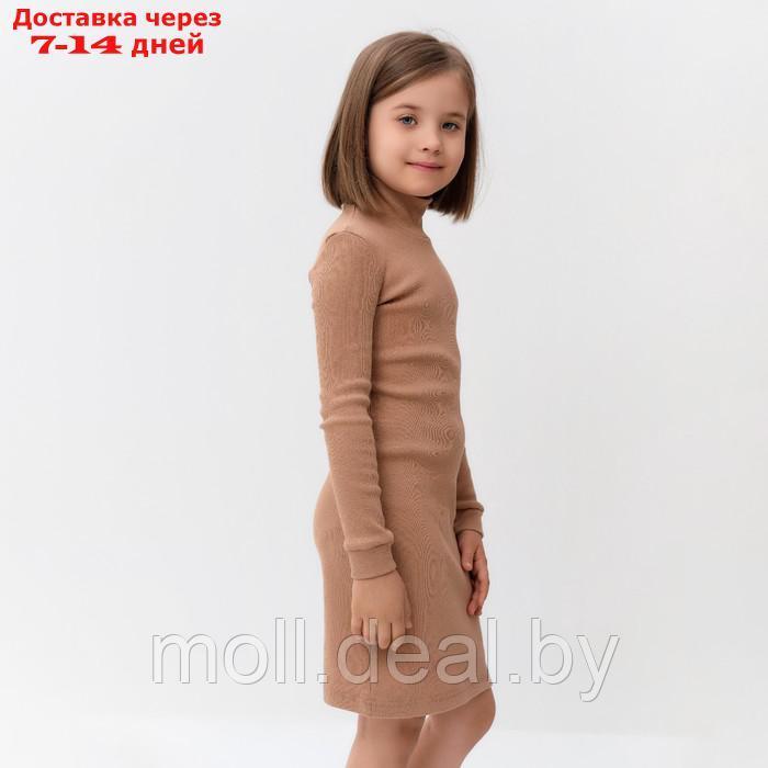 Платье для девочки MINAKU цвет бежевый, рост 104 см - фото 3 - id-p209760920