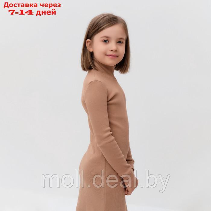Платье для девочки MINAKU цвет бежевый, рост 134 см - фото 5 - id-p209760921