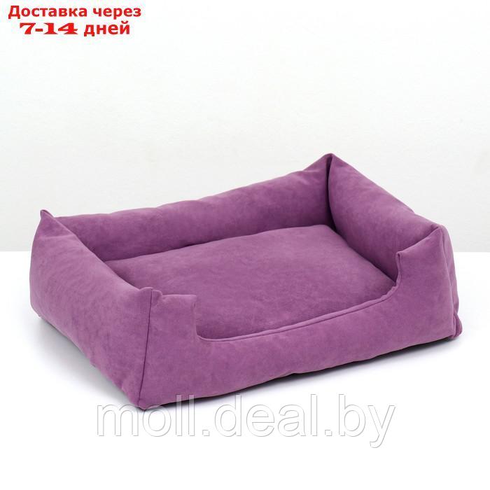 Лежанка-диван с двусторонней подушкой, 45 х 35 х 11 см, фиолетовая - фото 1 - id-p209823060