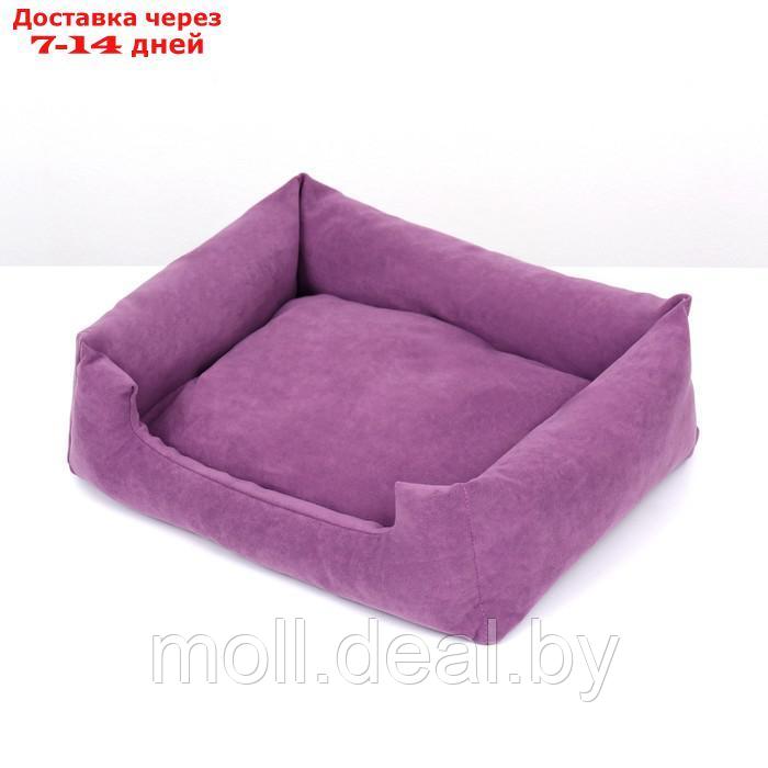 Лежанка-диван с двусторонней подушкой, 45 х 35 х 11 см, фиолетовая - фото 3 - id-p209823060
