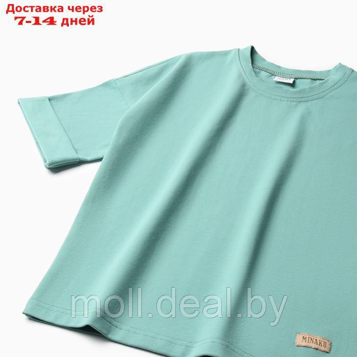 Костюм для девочки (футболка, лосины) MINAKU цвет оливковый, рост 140 см - фото 9 - id-p209821100