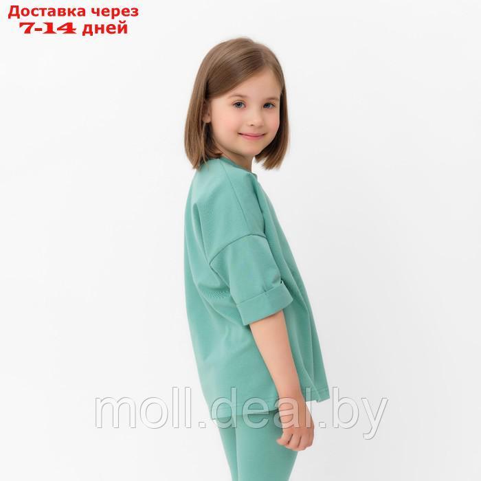 Костюм для девочки (футболка, лосины) MINAKU цвет оливковый, рост 104 см - фото 5 - id-p209821105