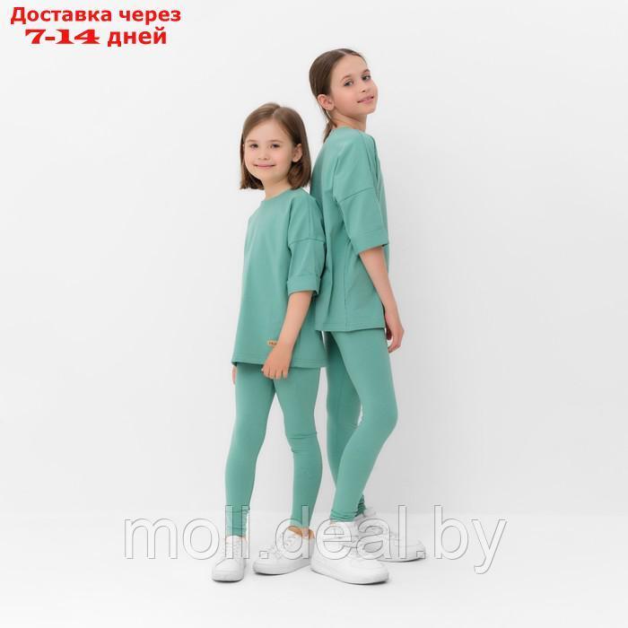 Костюм для девочки (футболка, лосины) MINAKU цвет оливковый, рост 104 см - фото 7 - id-p209821105