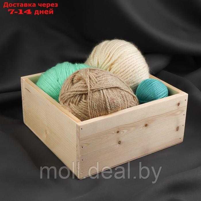 Ящик для рукоделия, деревянный, 20 × 20 × 9 см - фото 1 - id-p209815156