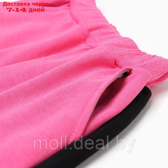 Костюм для девочки (толстовка/брюки), цвет розовый, рост 116-122см - фото 5 - id-p209825089