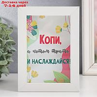 Копилка интерьерная пластик "Копи, а потом трать и наслаждайся!" 17х12х3,8 см