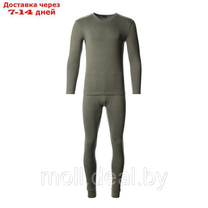 Комплект мужской термо (джемпер, брюки) MINAKU цвет хаки, р-р 54 - фото 1 - id-p209815181