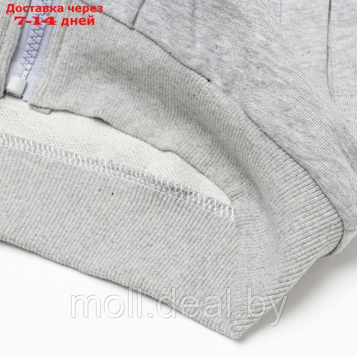 Костюм для девочки (толстовка/брюки), цвет серый, рост 86-92см - фото 3 - id-p209825126