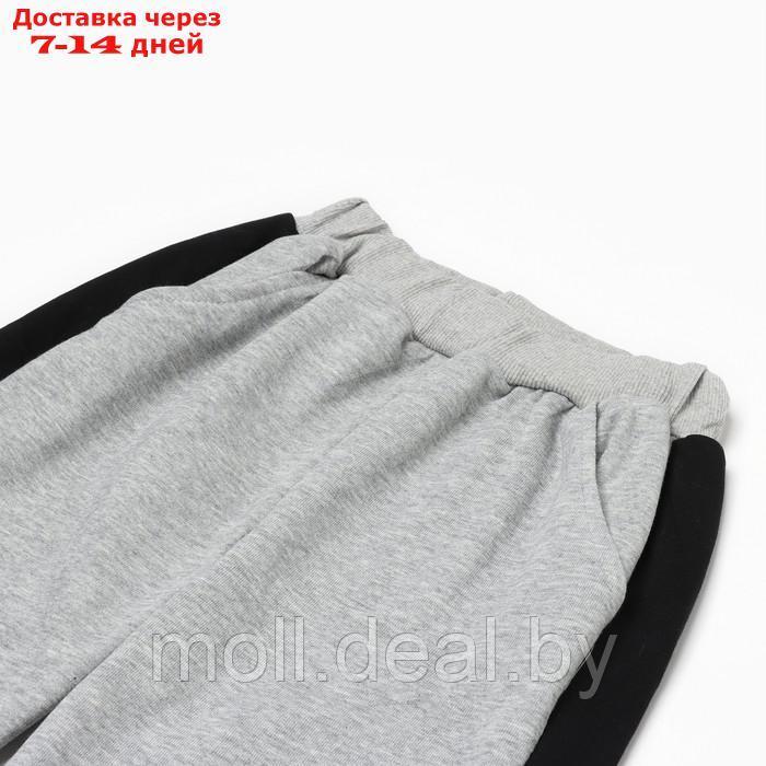 Костюм для девочки (толстовка/брюки), цвет серый, рост 86-92см - фото 4 - id-p209825126