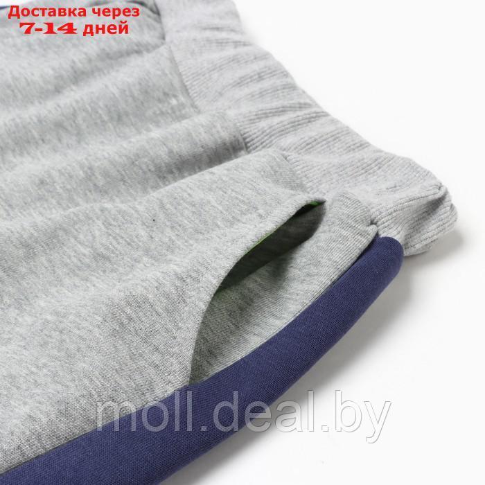 Костюм для девочки (толстовка/брюки), цвет серый, рост 86-92см - фото 5 - id-p209825130