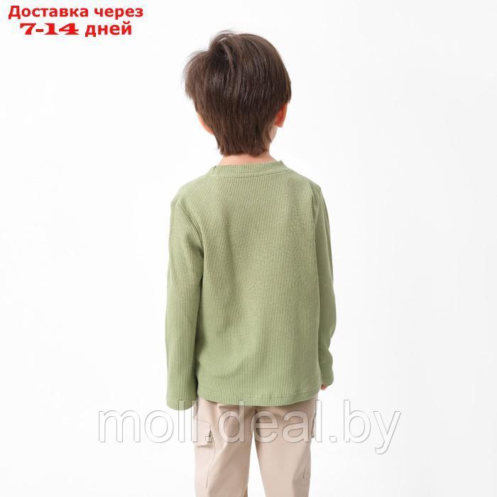 Лонгслив детский с карманом KAFTAN "Basic line", р.36 (134-140 см), хаки - фото 3 - id-p209761007