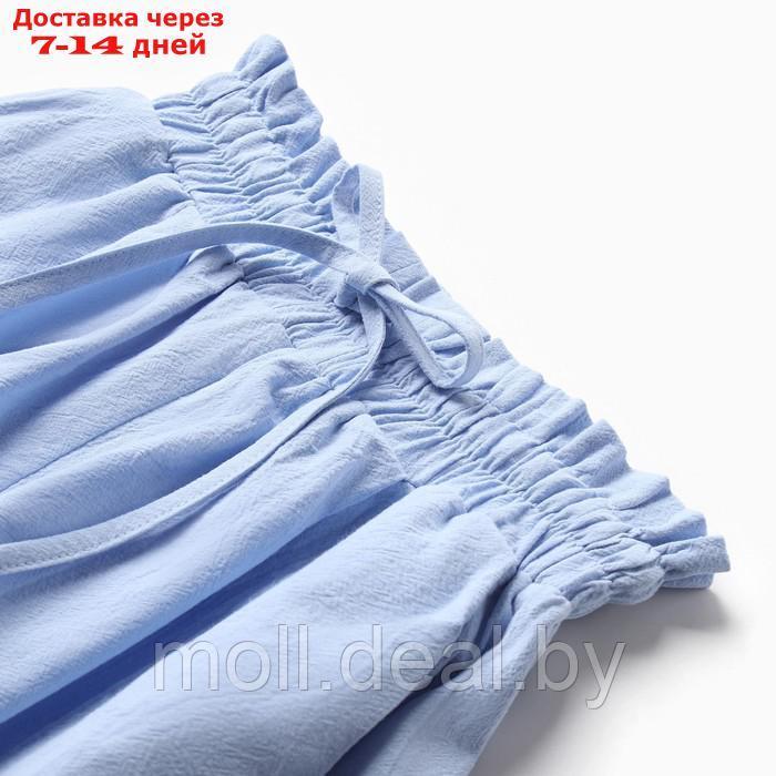 Костюм для девочки (рубашка и шорты) MINAKU, цвет голубой, рост 122-128 см - фото 4 - id-p209824187