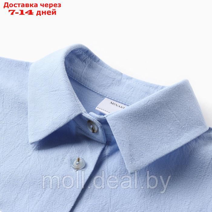Костюм для девочки (рубашка и шорты) MINAKU, цвет голубой, рост 122-128 см - фото 5 - id-p209824187