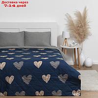 Покрывало LoveLife 1,5 сп Golden hearts 150*210±5см, микрофайбер, 100% п/э