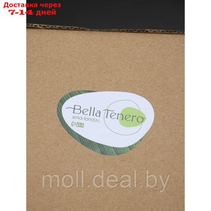 Банка стеклянная для сыпучих продуктов с бамбуковой крышкой BellaTenero "Эко. Изгиб", 700 мл, 10,5×11,5 см - фото 6 - id-p209757997