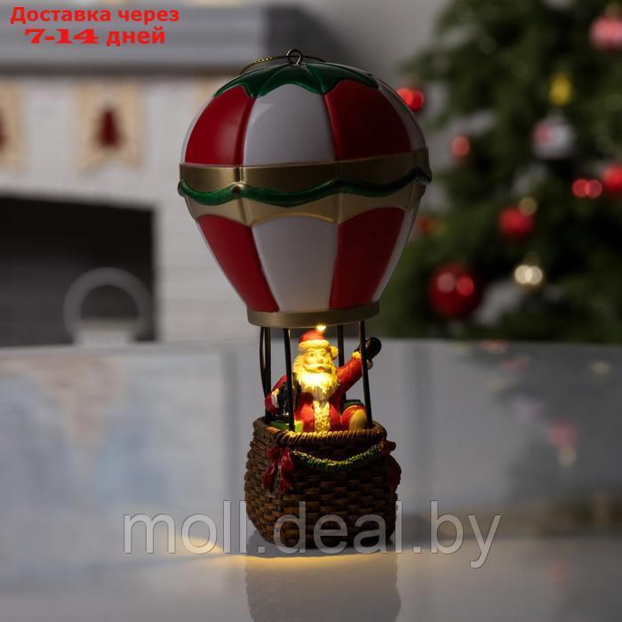 Фигура светодиодная "Шар Деда Мороза" 8x8x16 см, 1 LED, LR44x2(не в компл), Т/БЕЛЫЙ - фото 1 - id-p209819213