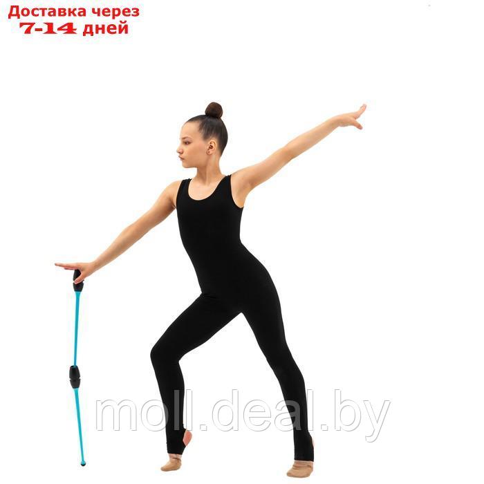Булавы гимнастические вставляющиеся Grace Dance, 46 см, цвет чёрный/голубой - фото 5 - id-p209813301