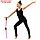 Булавы гимнастические вставляющиеся Grace Dance, 46 см, цвет чёрный/розовый, фото 5
