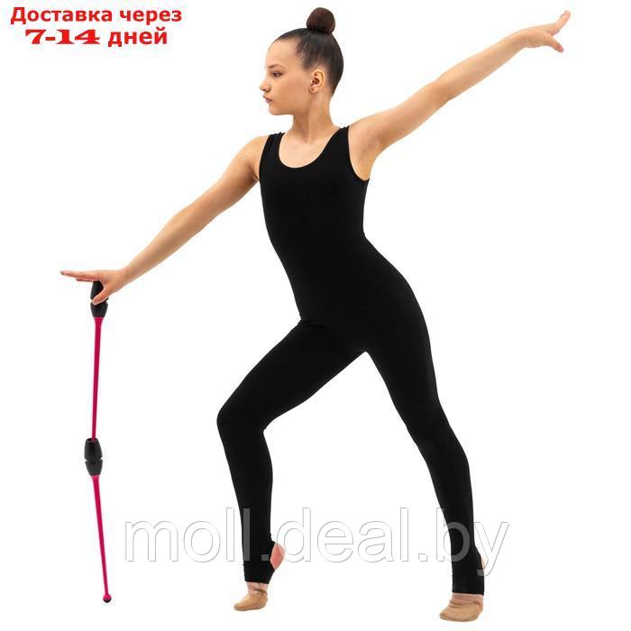 Булавы гимнастические вставляющиеся Grace Dance, 46 см, цвет чёрный/розовый - фото 5 - id-p209813309