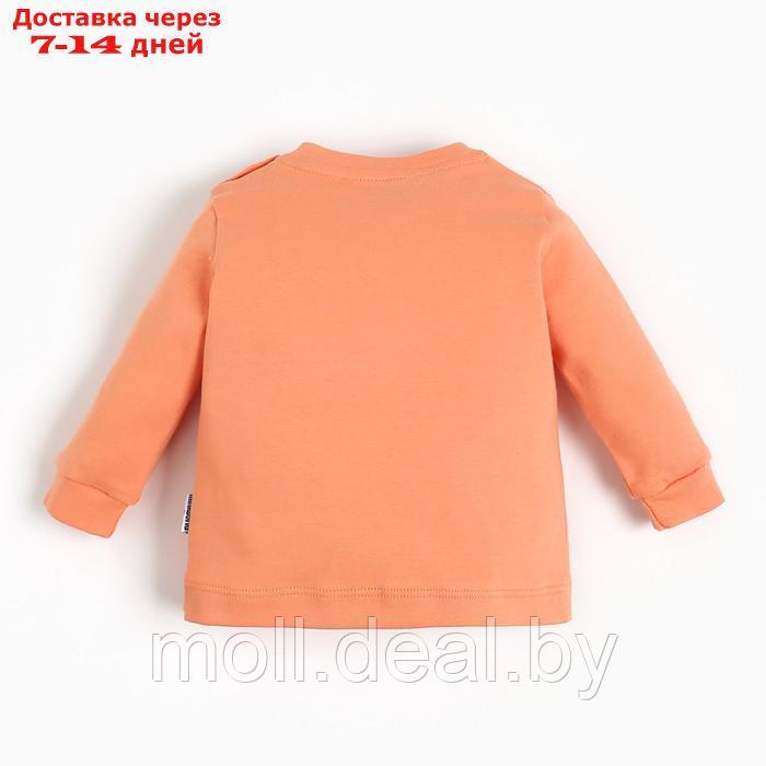 Набор (лонгслив 2шт) детский, цвет оранжевый, рост 74см - фото 4 - id-p209760146