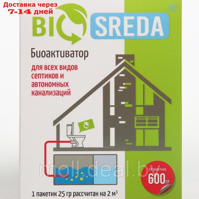 Биоактиватор "BIOSREDA" для всех видов септиков и автономных канализаций, 600 гр 24 дозы - фото 2 - id-p209819288