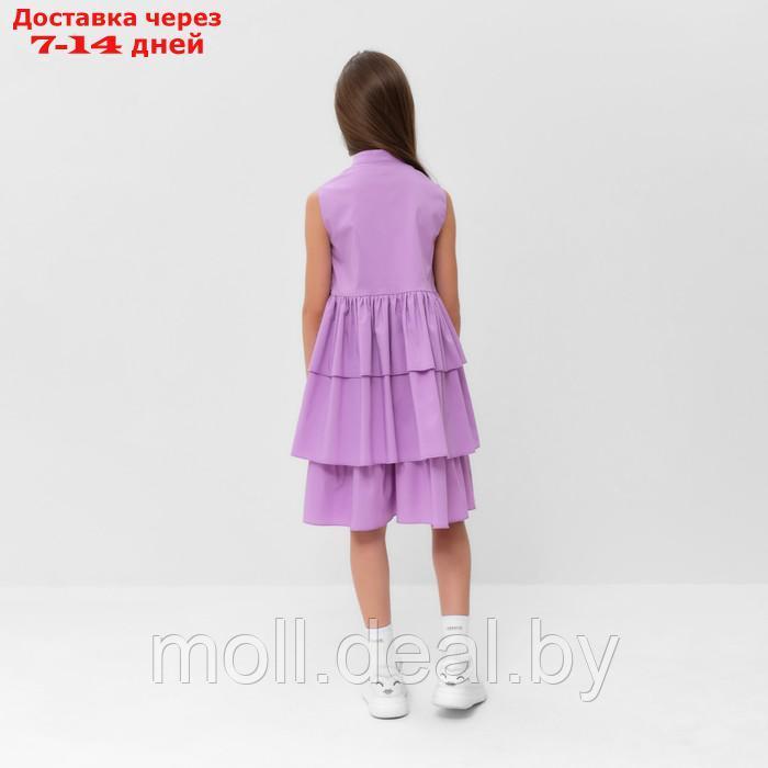 Платье для девочки MINAKU: Cotton collection цвет сиреневый, р-р 134 - фото 4 - id-p209823285