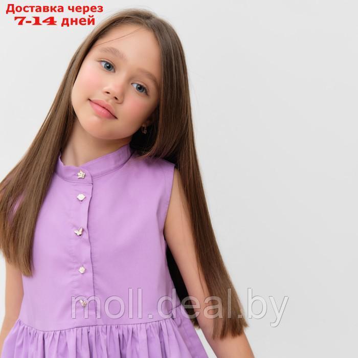 Платье для девочки MINAKU: Cotton collection цвет сиреневый, р-р 134 - фото 5 - id-p209823285