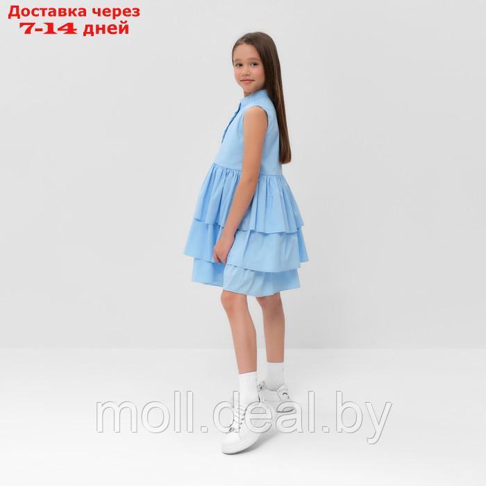 Платье для девочки MINAKU: Cotton collection цвет голубой, р-р 116 - фото 2 - id-p209823286