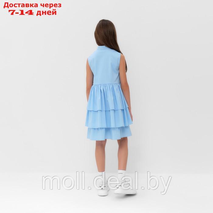 Платье для девочки MINAKU: Cotton collection цвет голубой, р-р 116 - фото 3 - id-p209823286
