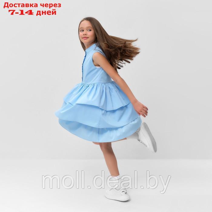 Платье для девочки MINAKU: Cotton collection цвет голубой, р-р 116 - фото 4 - id-p209823286