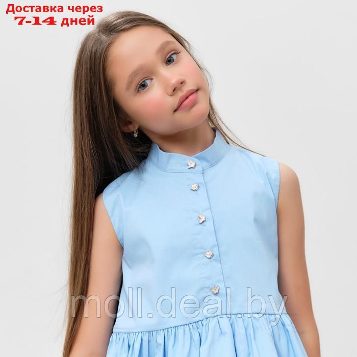 Платье для девочки MINAKU: Cotton collection цвет голубой, р-р 116 - фото 5 - id-p209823286