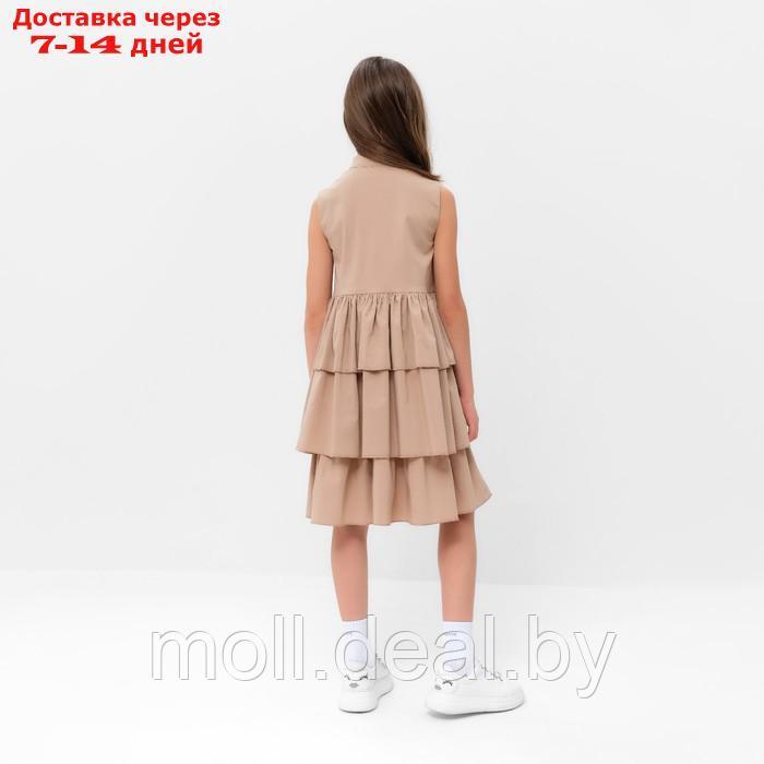 Платье для девочки MINAKU: Cotton collection цвет бежевый, р-р 134 - фото 4 - id-p209823288