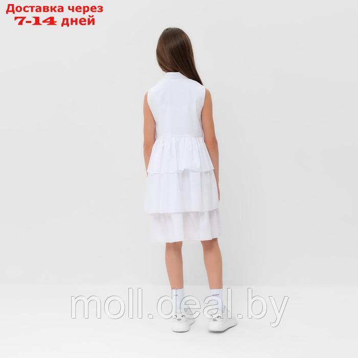 Платье для девочки MINAKU: Cotton collection цвет белый, р-р 134 - фото 4 - id-p209823289