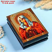 Шкатулка "Божья Матерь Умиление"  10×14 см, лаковая миниатюра