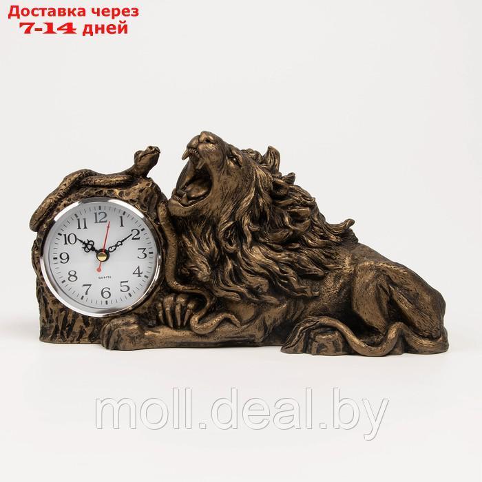 Часы настольные "Лев", дискретный ход, 28 х 11.5 х 16 см