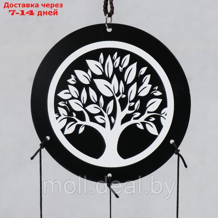 Музыка ветра металл "Дерево" 4 колокольчика чёрно-белый 50 см - фото 2 - id-p209759188