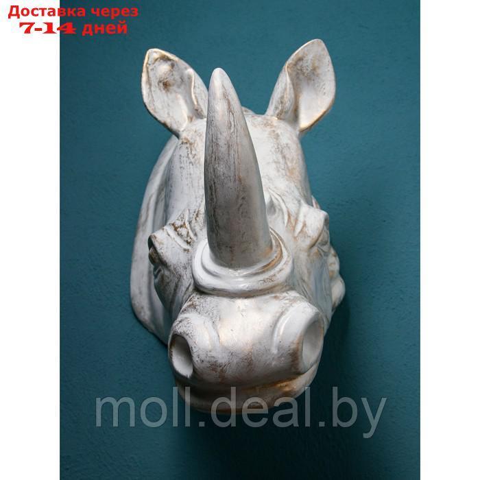 Садовая фигура "Голова носорога", полистоун, 71 см, 1 сорт, Иранй - фото 3 - id-p209820371