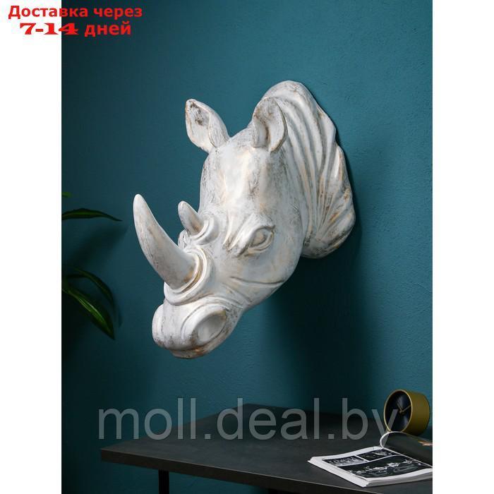 Садовая фигура "Голова носорога", полистоун, 71 см, 1 сорт, Иранй - фото 4 - id-p209820371