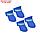 Сапоги резиновые Пижон, набор 4 шт., р-р М (подошва 5 Х 4 см), синие, фото 6