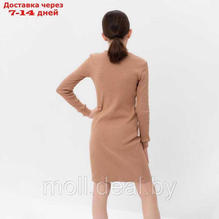 Платье для девочки MINAKU цвет бежевый, рост 146 см - фото 3 - id-p209760245